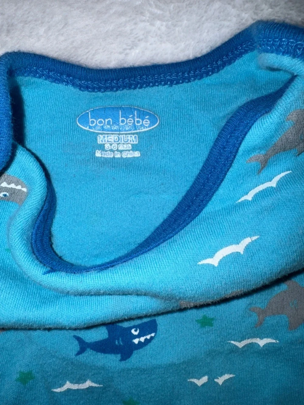 Carter's Light & Royal Blue Shark Print two-Piece Set